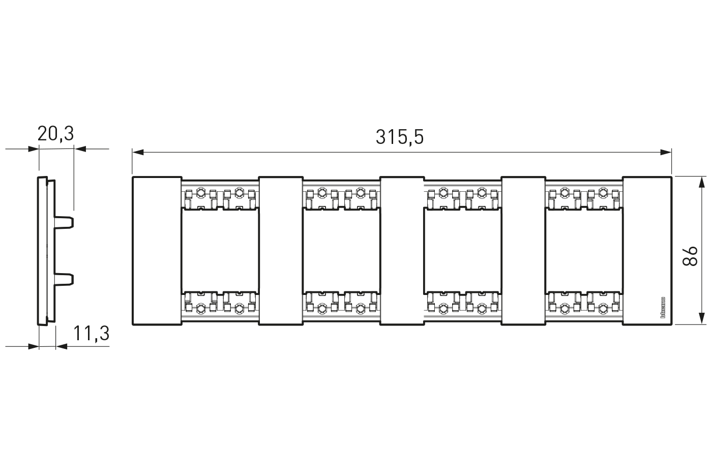 KA4802M4.. 2+2+2+2 modules