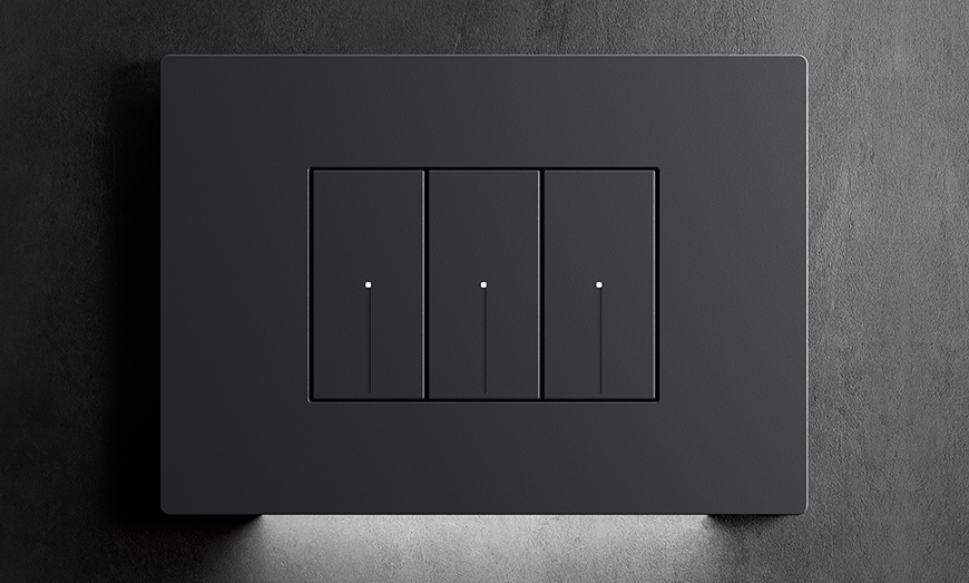 3 modules Light Now with dark cover plate