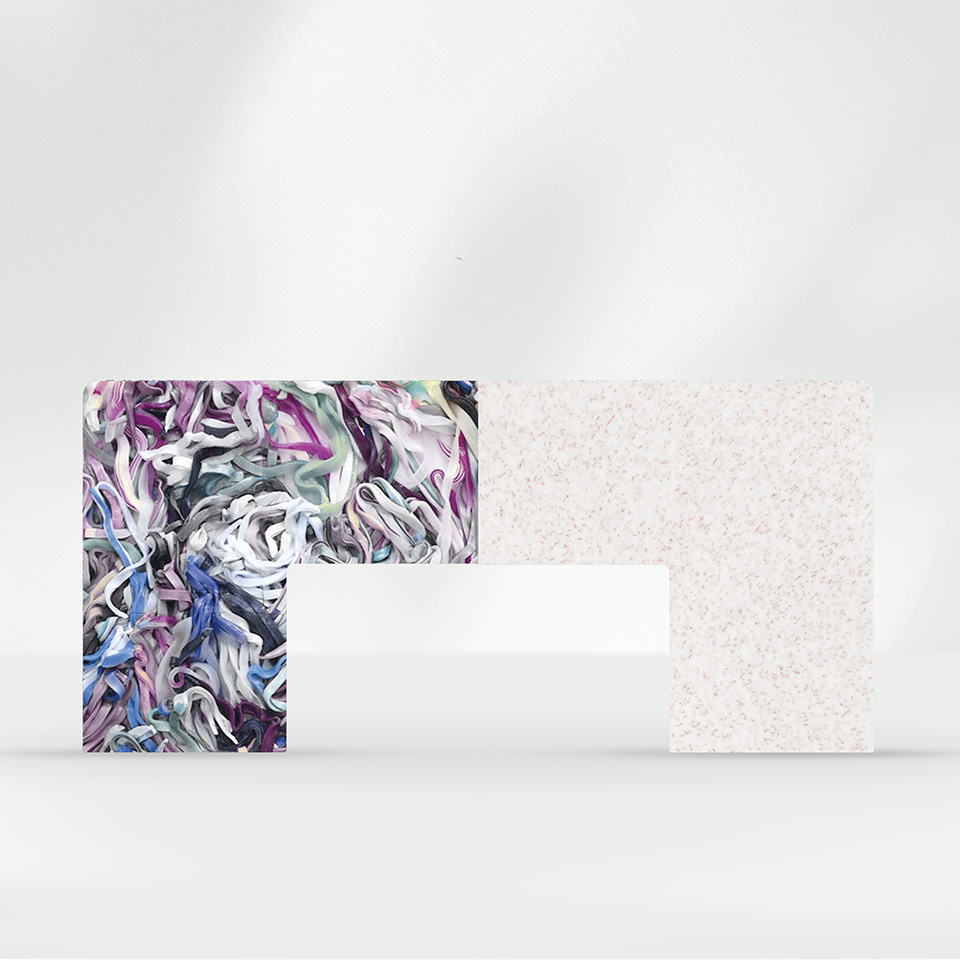 Raw mica and the smooth white finish recreates the half shape of a Light Now cover plate.