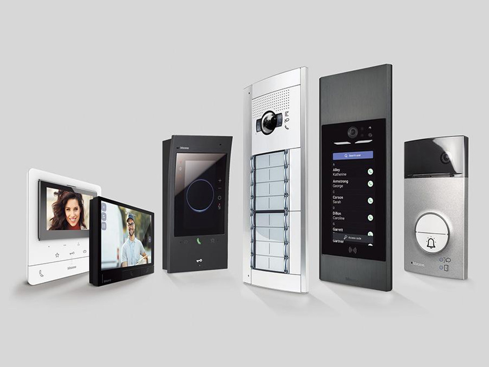 BTicino video door entry devices and entrance panels shown side by side