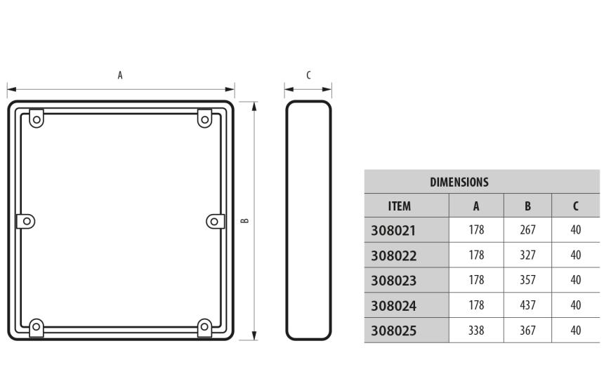 WALL MOUNTED BOXES – LINEA 300