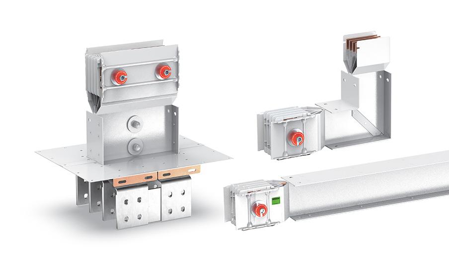 Zucchini busbar for the distribution of energy in high-power systems