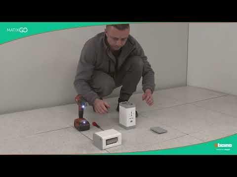 Preview image for the embedded video for gallery "BTicino: MatixGO - new floor turrets for traditional and raised floors".